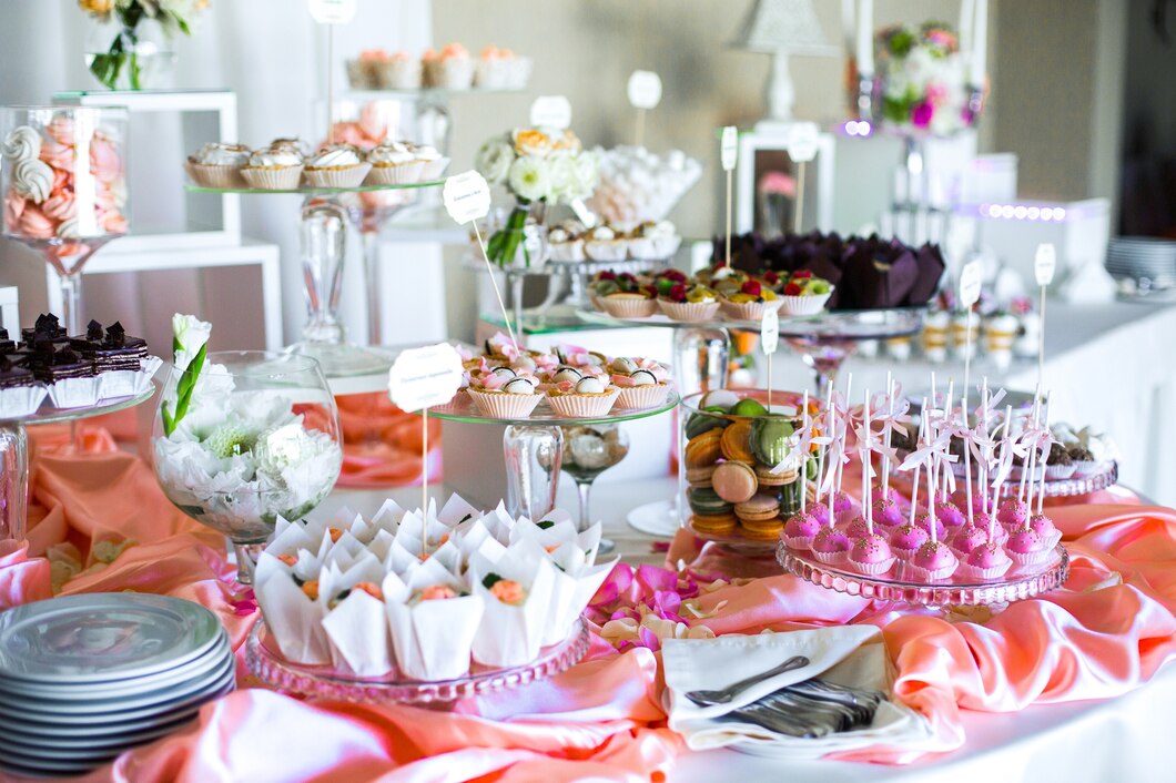 table-with-delicious-sweets-covered-with-pink-silk_8353-797